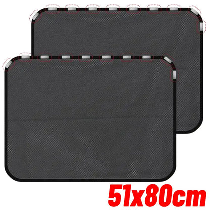 Magnetic Car Sunshade Curtain – Foldable Side Window Sun Shade for Summer Protection (Front & Rear) – 1/2PCS Auto Accessories