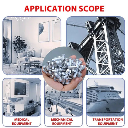 Aluminum Alloy Half Round Head Rivets — Hammer Drive Tapping Expansion Core Rivet Knock Type Fastener