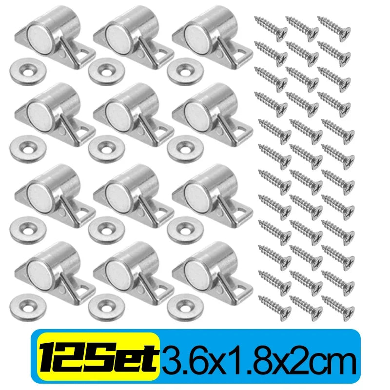 Wholesale Magnet Cabinet Door Catches Zinc Alloy Cupboard Wardrobe Drawer Thickened Door Stops Home Furniture Hardware Accessory