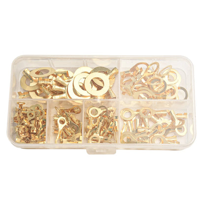 10.0mm 20pcs Ring Eye Terminal Different Sizes 150PCS Brass Material Manual Measurement Slight Measurement Deviation