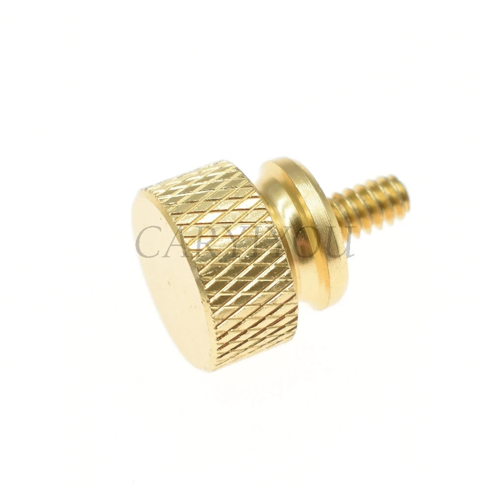 6#-32×6.5mm Aluminum Alloy Knurled Thumb Screw for PC Case & HDD — 5-Pack