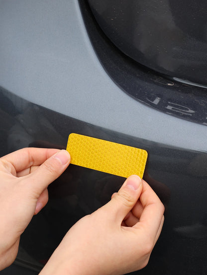 Car Bumper Reflective Safety Strip Stickers – Warning Reflector Tape for Auto Exterior & Interior (10pcs)