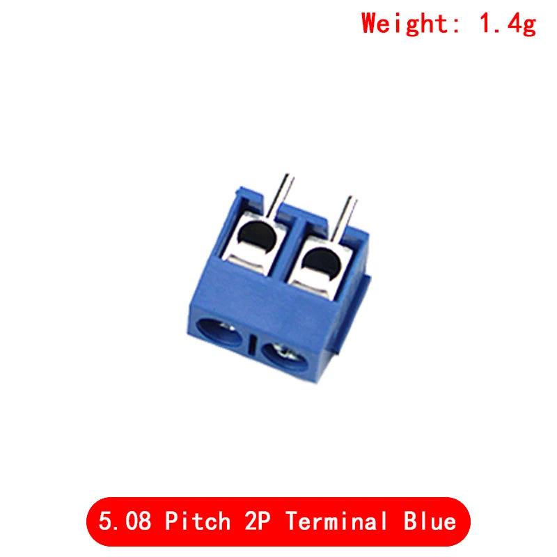 10pcs KF301 5.08mm Plug-in Screw Terminal Connector 2P/3P/4P Blue/Green