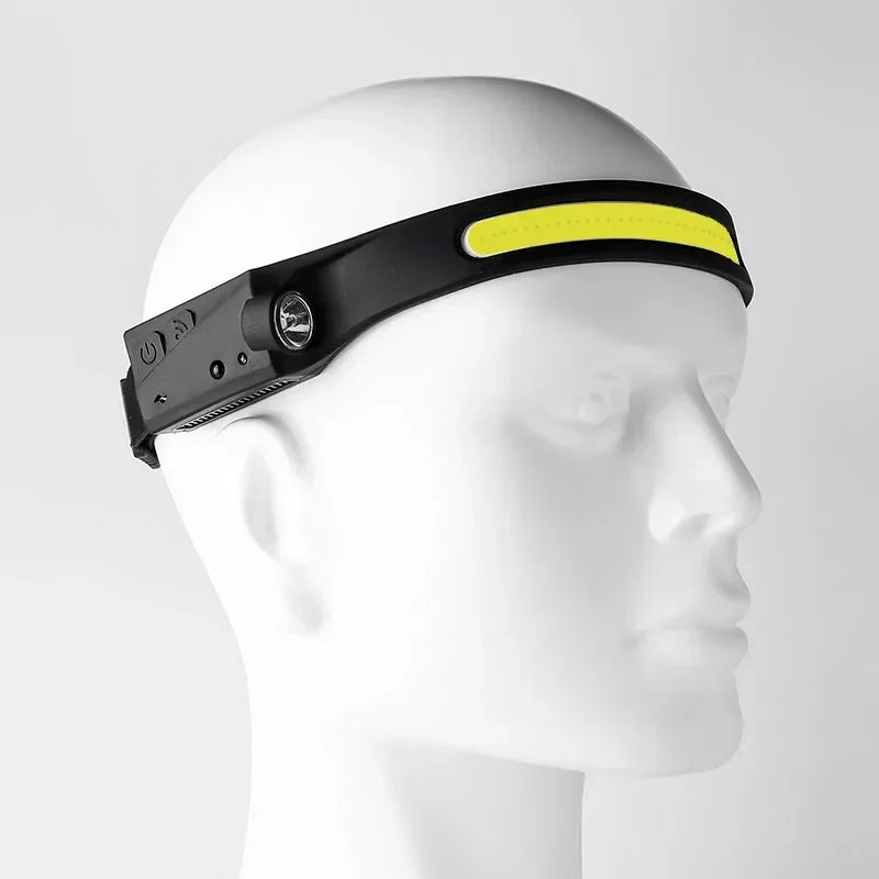 Portable LED Sensor Headlamp USB Rechargeable Built-in Battery