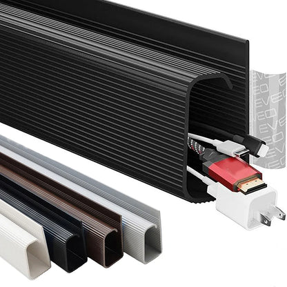 New 40cm/15.75inch Under Desk Cable Management Tray PVC Power Wire Hider Strip Cord Holder Wire Organizer Cable Raceway