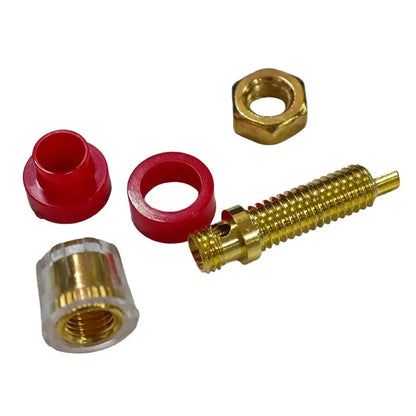 4/10Pcs Brass Terminal Connector With Transparent Shell Banana Plug Socket 4mm Gold Plated HIFI Ser Amplifier Binding Posts