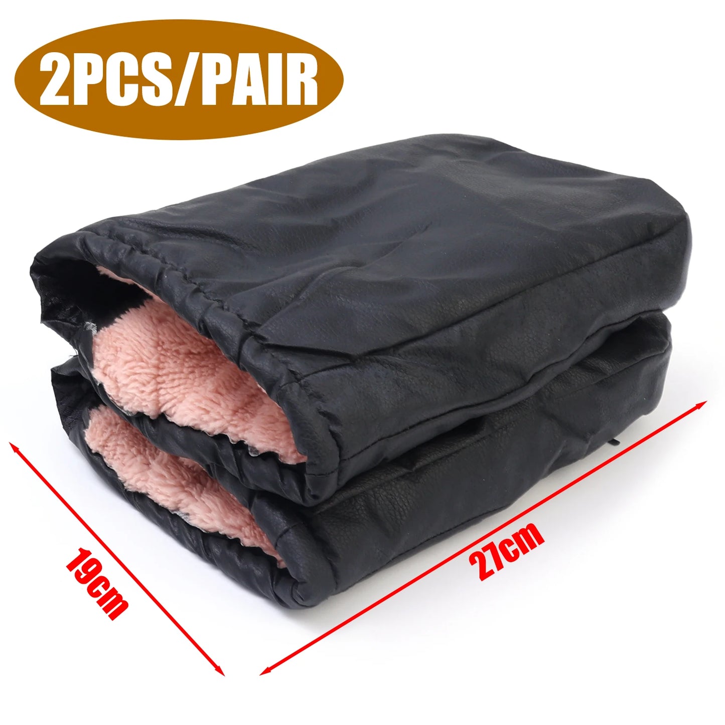 Motorcycle Handlebar Muffs – Thick Warm Grip Handle Covers, Rainproof Winter Warmer Gloves for Scooter & Motorcycle