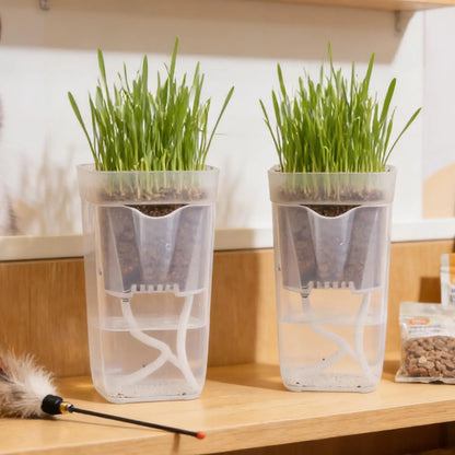 5./1PCS Self Watering Flower Pots Plastic Plant Pot with Drainage Holes Transparent Planting Flower Pot Home Garden Accessories