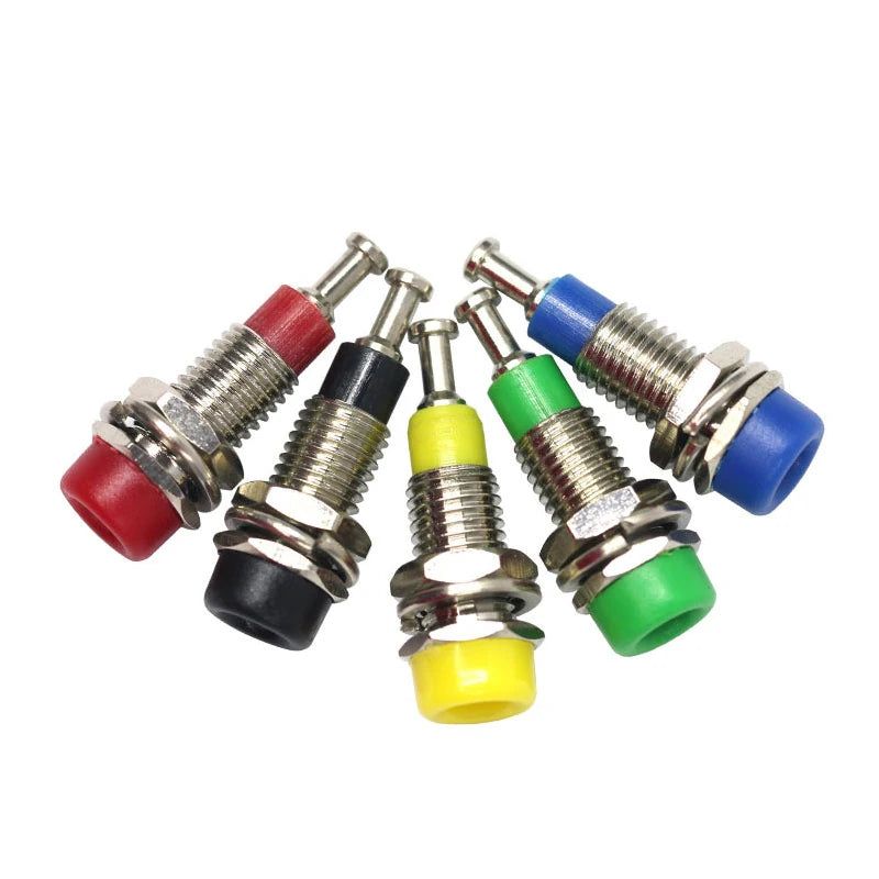 2mm Banana Female Socket Jack Insulated Copper Wiring Terminal for Panel Testing Speaker Connections