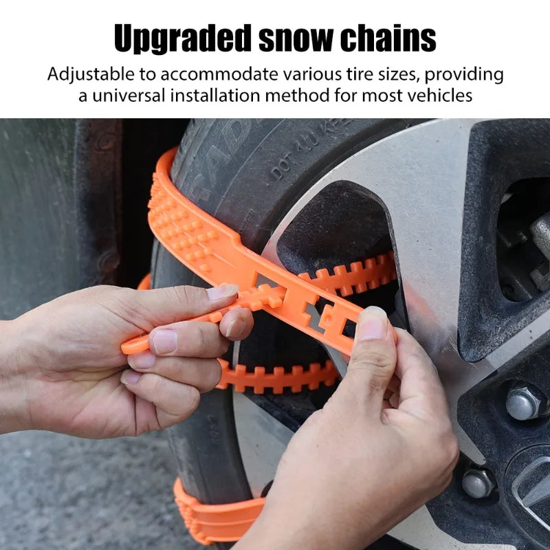 10/1Pcs Anti Skid Snow Chains Car Winter Tire Wheels Chain Winter Outdoor Snow Tire Emergency Anti-Skid Auto Accessories
