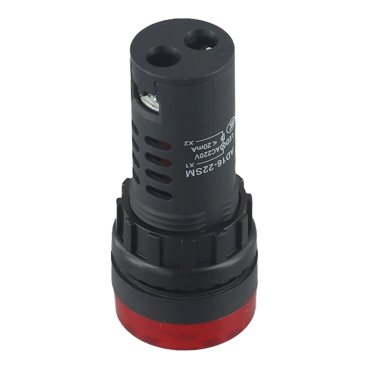 22mm Sound & Light Alarm — AD16-22SM Red LED Buzzer, AC/DC 12V/24V/220V