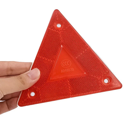 4/1pcs Triangle Warning Reflector Truck Stop Warning Sign Plate Rear Light Safety Reflective Sign Board Red Warning Reflector
