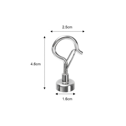 10/1Pcs Magnetic Hook Elastic Hook Press Household Magnetic Buckle Wholesale NdFeB Strong Magnet Keychain Magnet Hook Hardware