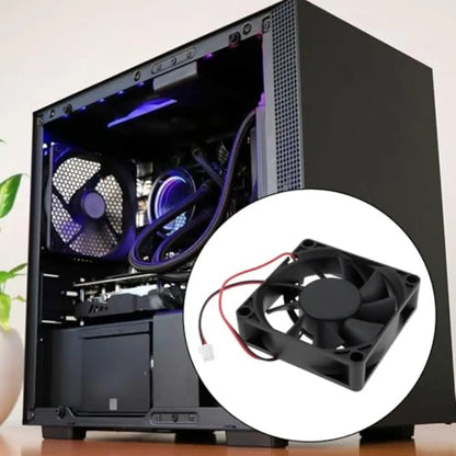 2pcs Cooling Fan Computer Case Heat Sink Fan 12V Computer Case Cooling Fans 70x70x20mm For Case Power Supplies 3200 RPM
