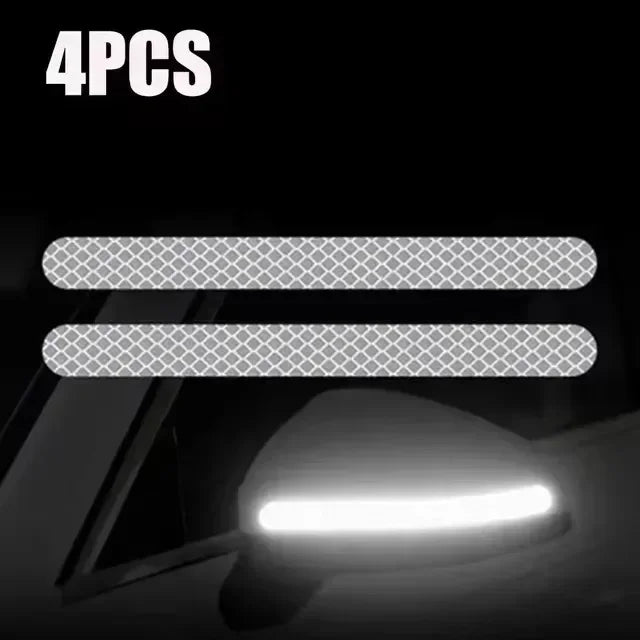 Car Reflective Safety Strip Stickers Rearview Mirror Warning Tape 6/2PCS