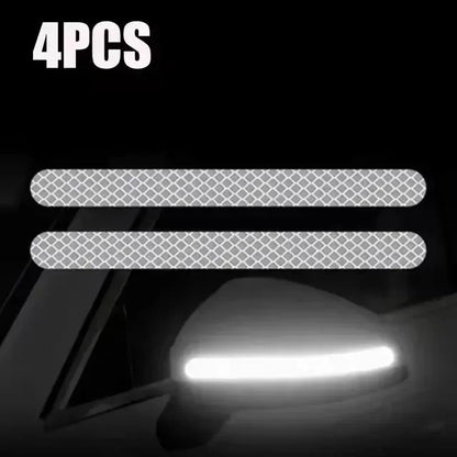 Car Reflective Safety Strip Stickers Rearview Mirror Warning Tape 6/2PCS