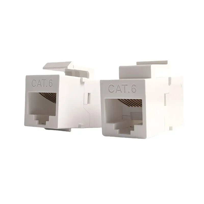 Tool-Free Keystone Jack CAT5E/CAT6/CAT6A RJ45 Ethernet Wall Plate U/UTP Network Module Adapter