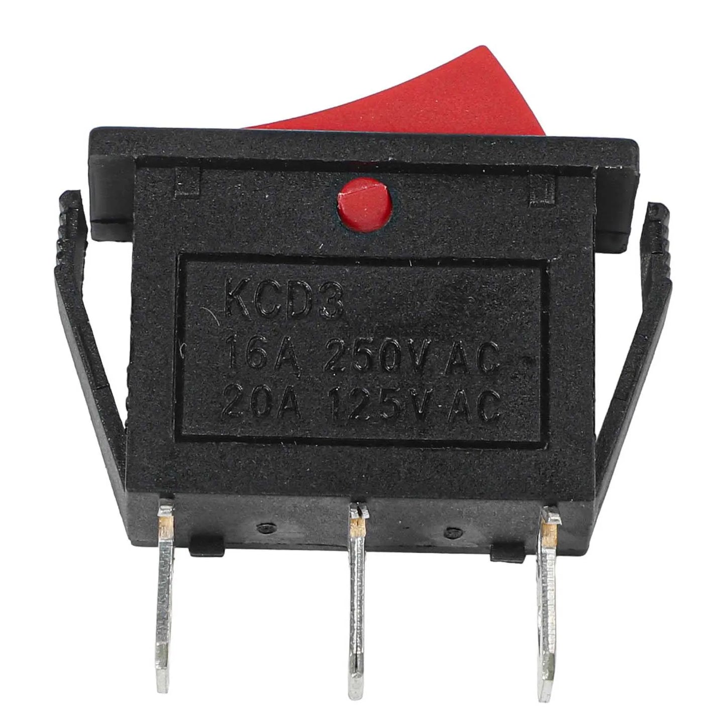 New Practical Quality Rocker Switch 3 Pins Electrical Equipment High Quality Joystick ON-OFF-ON Part RED 20A 125V