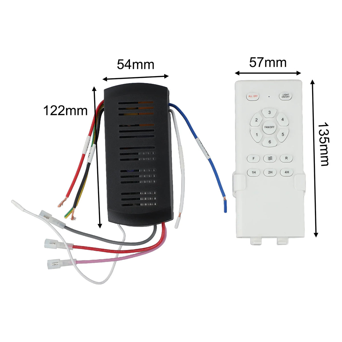 Ceiling Fan Light Control 6 Speed Fan Remote Bedroom Convenient Installment Multi-function Plastic PC Material
