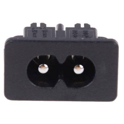 New 5Pcs IE320 C8 Power Plug AC250v 2.5a Iec320 C8 Male 2 Pins Power Inlet Socket Contor