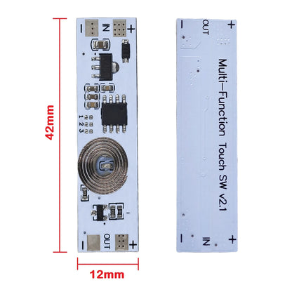Short Distance Capacitive Touch & PIR Motion Sensor Module V2.1 5V-24V 3A LED Dimming Control