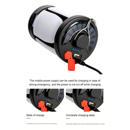 Solar Outdoor Light Camping Lights Charging Emergency Lighting Tent Light Ultra Long Battery Life Folding Hanging Camping Lights