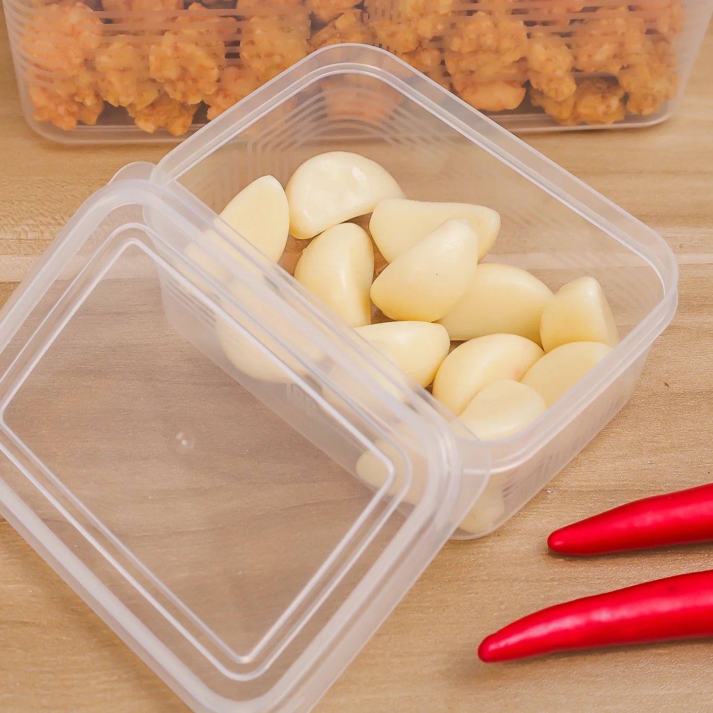 Refrigerator Storage Box Fridge Organizer Vegetable Fruit Fresh Food Crisper Box Freeze Meat Storage Container Kitchen Organizer