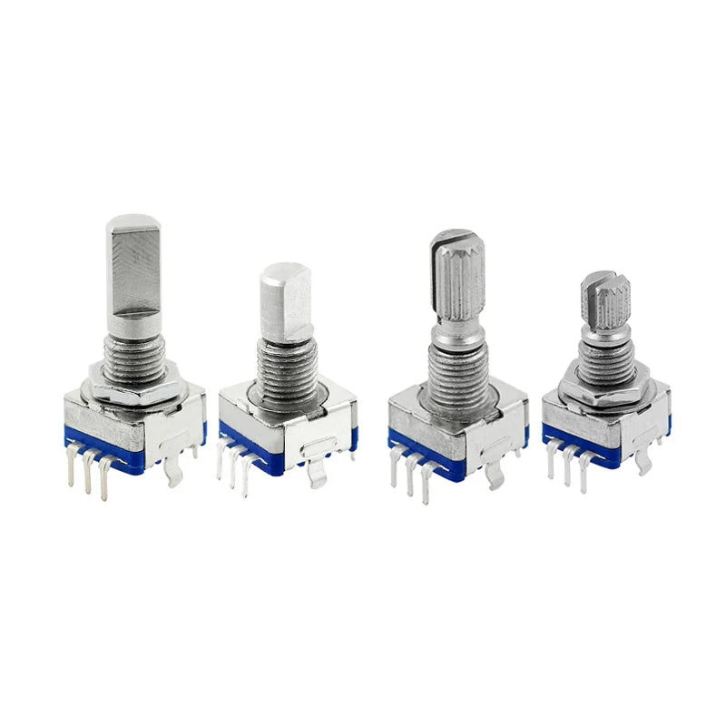 EC11 Rotary Encoder with Switch 5-Pin Half/Plum Shaft Handle 15mm/20mm Digital Potentiometer