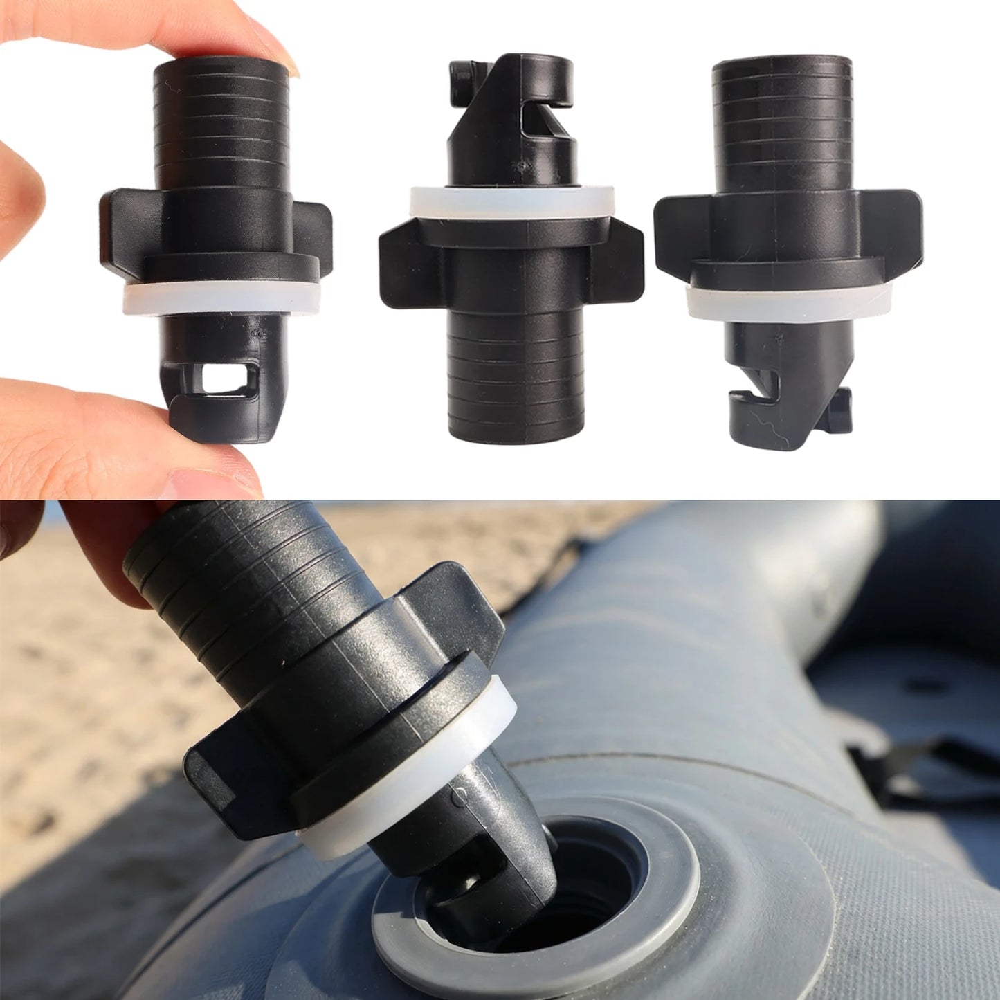 Universal Inflatable Boat Air Valve Adapter – Pump Converter Nozzle for Kayak, Paddle Board & Rubber Dinghy Pump Connector Tool