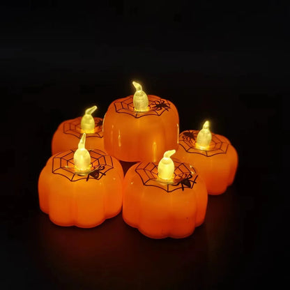 Halloween Pumpkin Candle Lights led Electronic Candle Lights Party Supplies Ornaments Night Lights Halloween Decorations