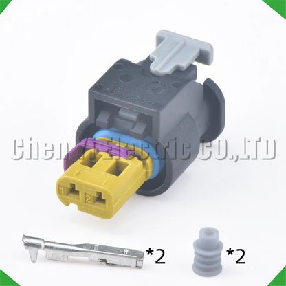 2 Pin Waterproof VVT Solenoid Ignition Coil Connector 4F0973702A 11G973702 for VW Audi