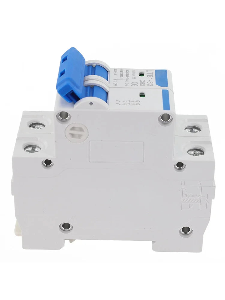 For Solar Photovoltaic Compatible DC 1000V Circuit Breaker Available in 6A to 63A Rated Currents for Overload Protection