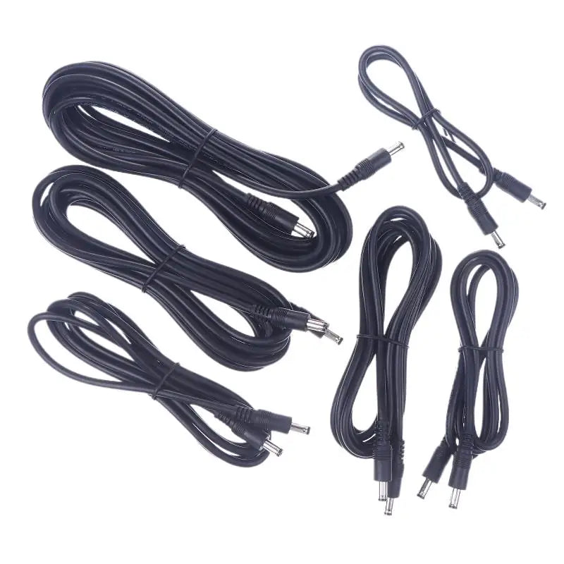 Male Plug to Male Power Supply Adapter Wire for LED Light Speaker J60A DC5521 to DC5521 Cable 18AWG DC5.5mm x 2.1mm
