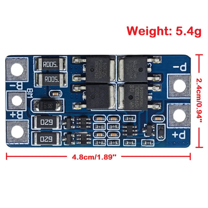 2S 10A Lithium Battery BMS Protection Board 7.4V 8.4V with Overcharge and Balance Function for 18650 Cells