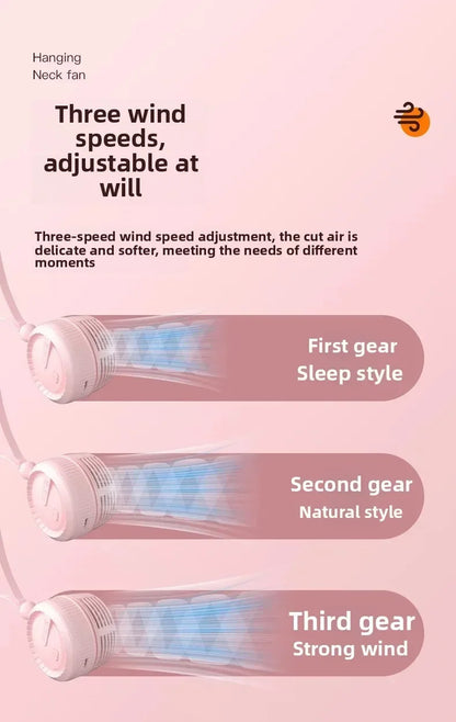 Clip-on Mini Waist Fan 3-Speed USB-C Rechargeable Portable Fan