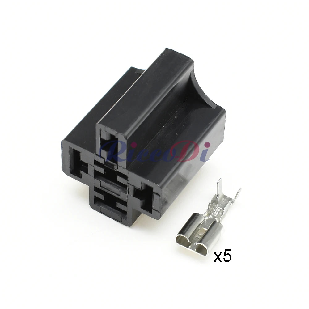 5 Pin 6.3mm Automotive Relay Socket DJJ7051-6.3-21 PA66 Instrument Large Current Unsealed Plug