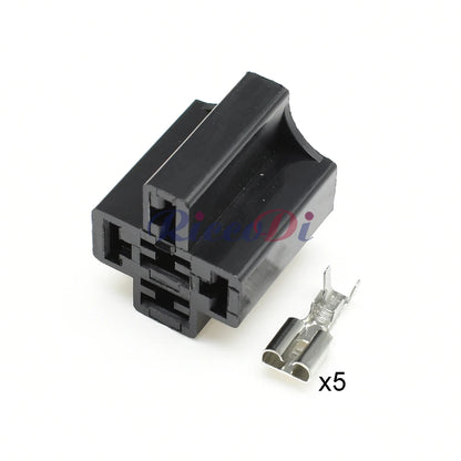 5 Pin 6.3mm Automotive Relay Socket DJJ7051-6.3-21 PA66 Instrument Large Current Unsealed Plug