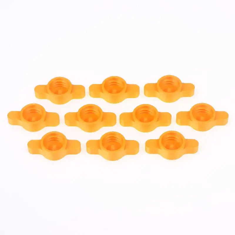 New 10PCS Orange Glass Glue Caps - Durable Plastic Sealing Caps For Standard Glue Bottles, Portable Decoration Tools