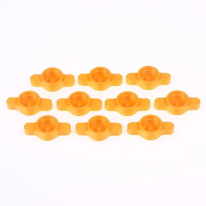 New 10PCS Orange Glass Glue Caps - Durable Plastic Sealing Caps For Standard Glue Bottles, Portable Decoration Tools