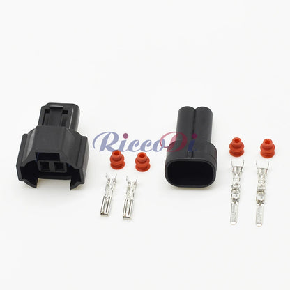 Automotive 2-Pin Male Female Wire Harness Connector with Sealed Terminals