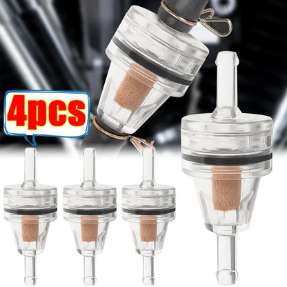 1/4pcs Motorcycle Fuel Filter Universal Gas Inline Fuel Filter Engine Inline Gasoline Filters Scooter Filter Tool for Kawasaki