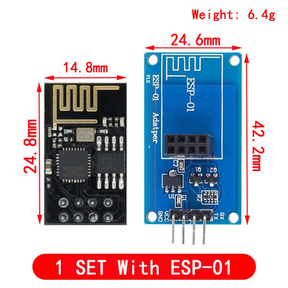 ESP8266 ESP-01 Serial WiFi Adapter Module 3.3V/5V Breakout PCB for Arduino