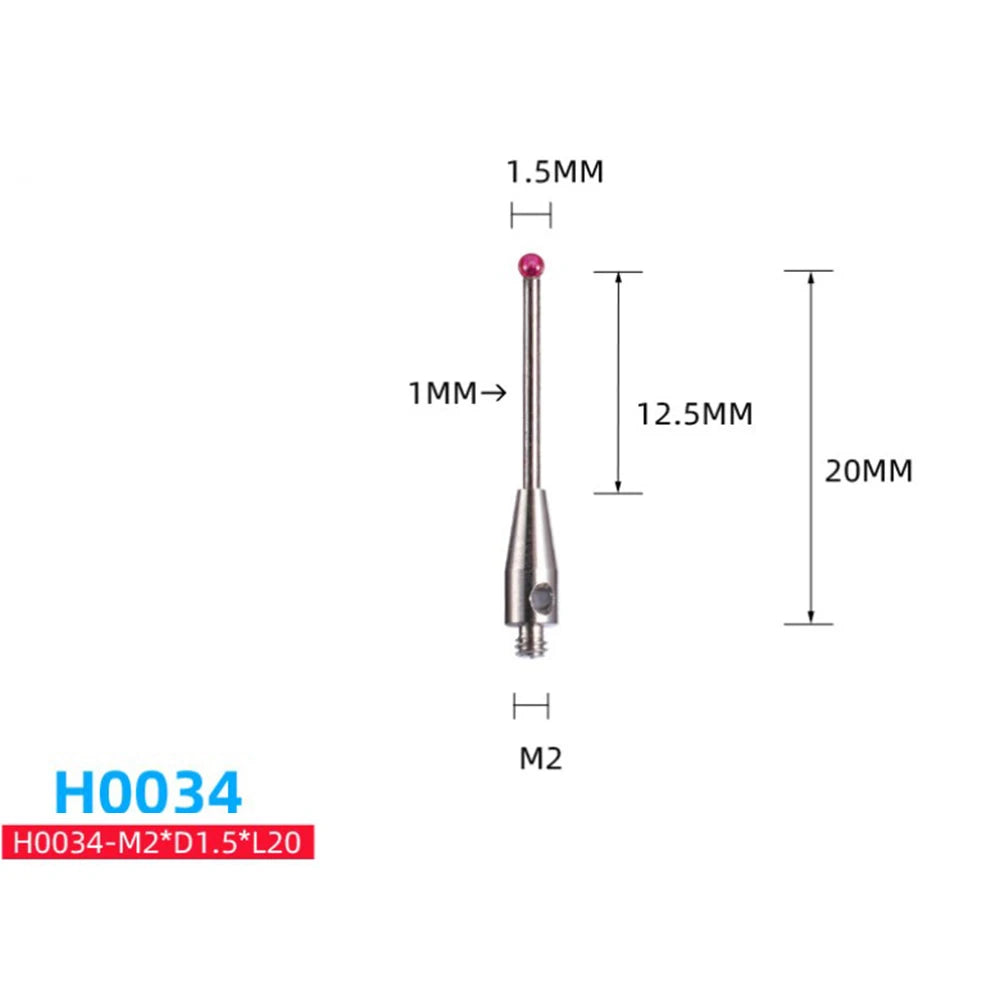 M2 Ball Cmm Stylus Thread CNC Measuring Probe Stylus Point Contact H7805/H1345/H7806/H0033/H7808/H8663/H0034/H0035 CMM Probe