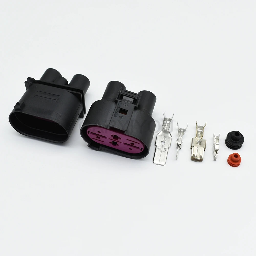 4 Pin Electronic Fan Harness Female Connector With Terminal DJ7043Y-6.3-9.5-21 1K0906234