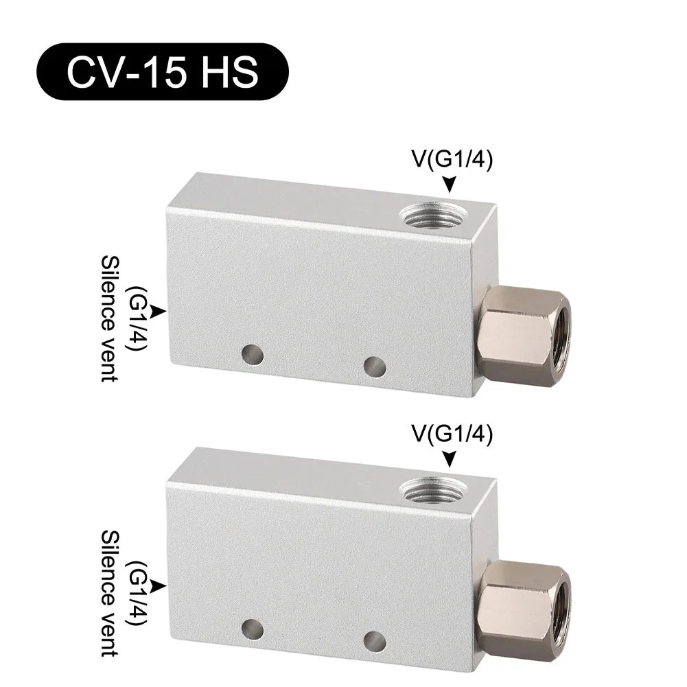 Vacuum Generator Pneumatic Control Valve CV1025 Air Exhaust Ejector Aluminum Alloy Resistant with Threaded Ends