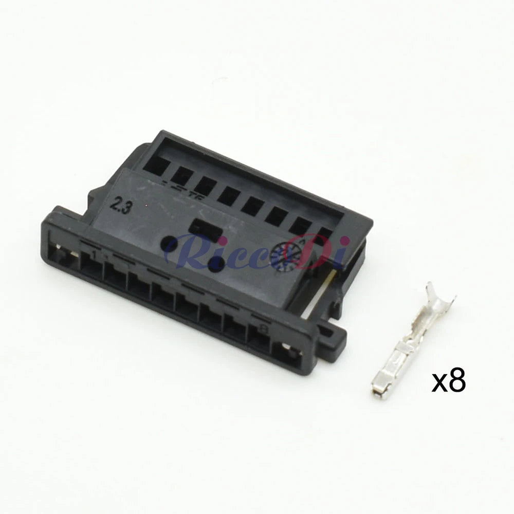 0-1719221-1 / 3D0972708A / 3D0 972 708A Automotive 8-Pin Display Screen & Interior Lamp Connector — VW / Audi Wiring Plug