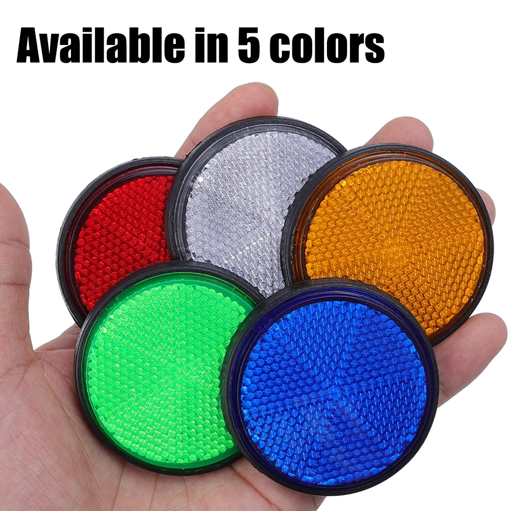 Round Motorcycle Reflector M6 Mount Night Warning Reflector