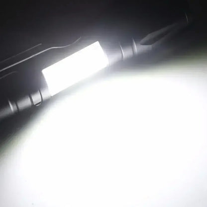 COB+XPE Mini LED Pocket Flashlight with Pen Clip Portable USB Rechargeable Torch Outdoor Zoomable Light Tactical Lantern Lamp