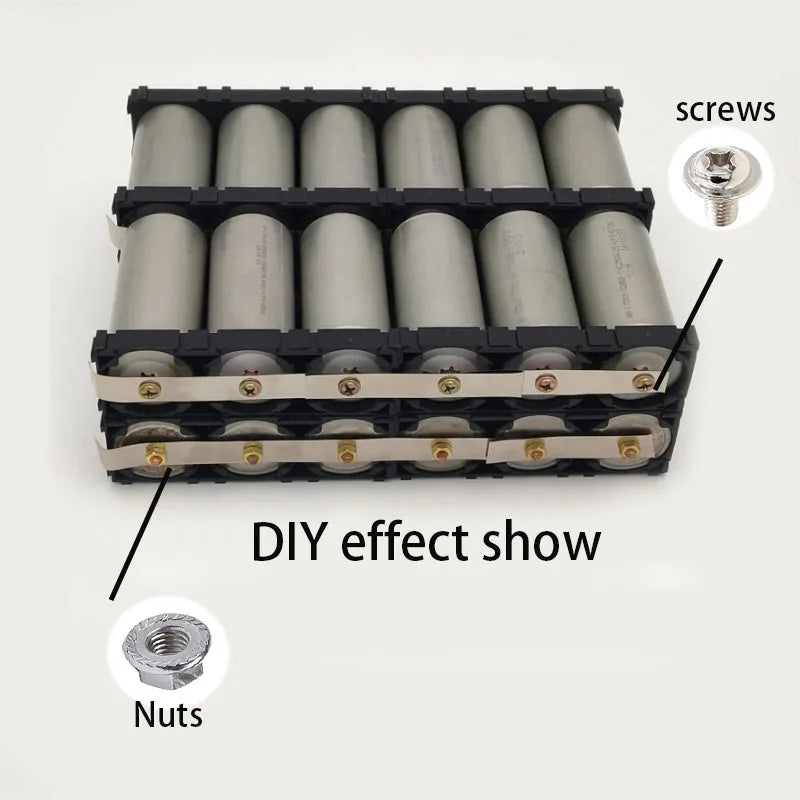 100PCS/Lot  32650 Battery Screw Nuts M4*5 Nickel-plated No-weld Mounting Nut Screws with Pad for DIY LiFePO4 Battery