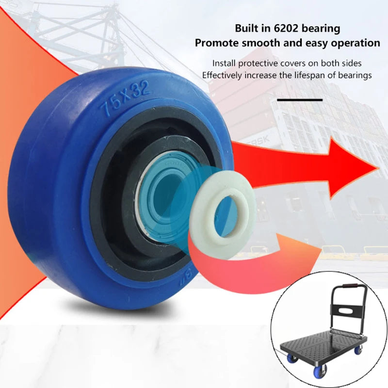 New New 3/4/5Inches Wear-resistant Replacement Caster Wheel For Heavy Furniture Industrial Equipment Trolley Accessories